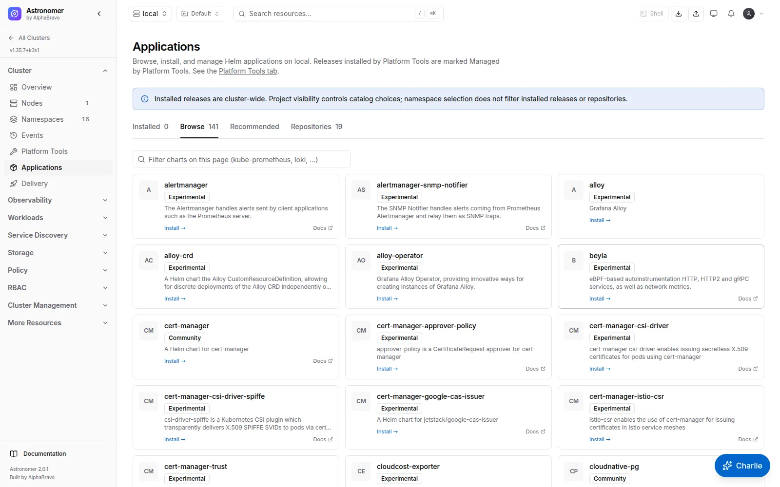 Astronomer screen for Standardize it